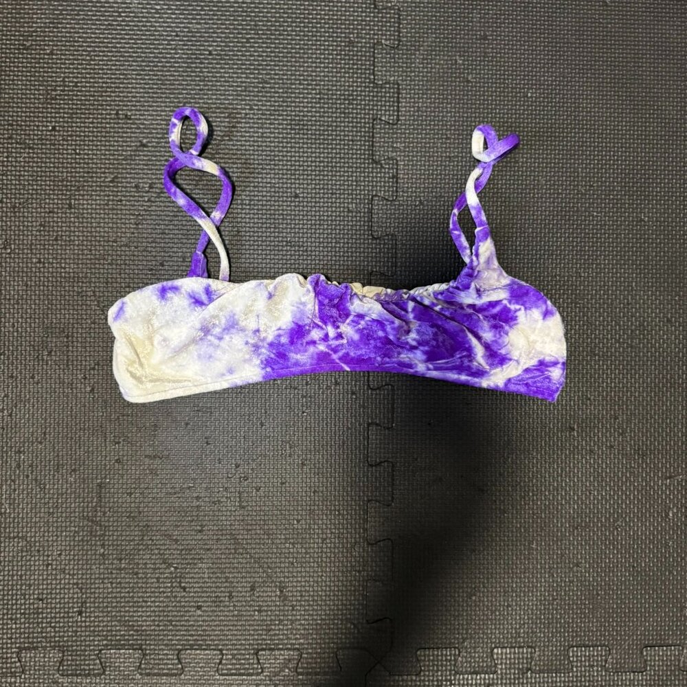 Frankie's Bikini Top Purple Tie Dye